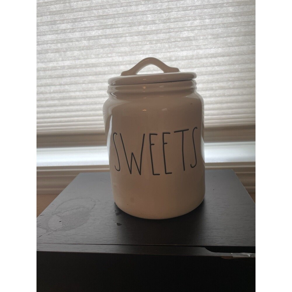 Rae Dunn SWEETS Baby Small Ceramic Canister - Magenta - Farmhouse Style